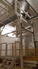 Conveying, storage and dispatch of potato protein